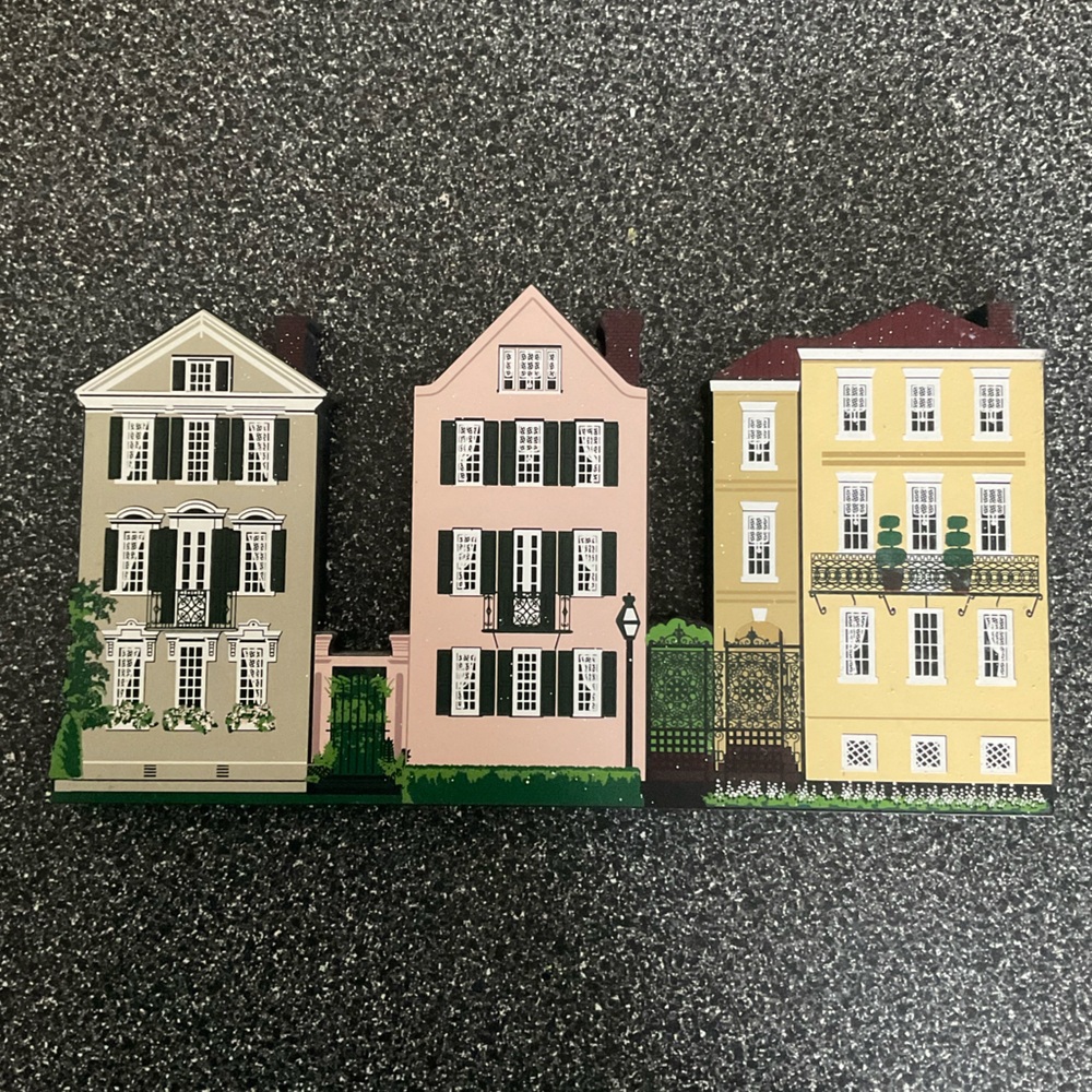 Decorative Wooden House Set